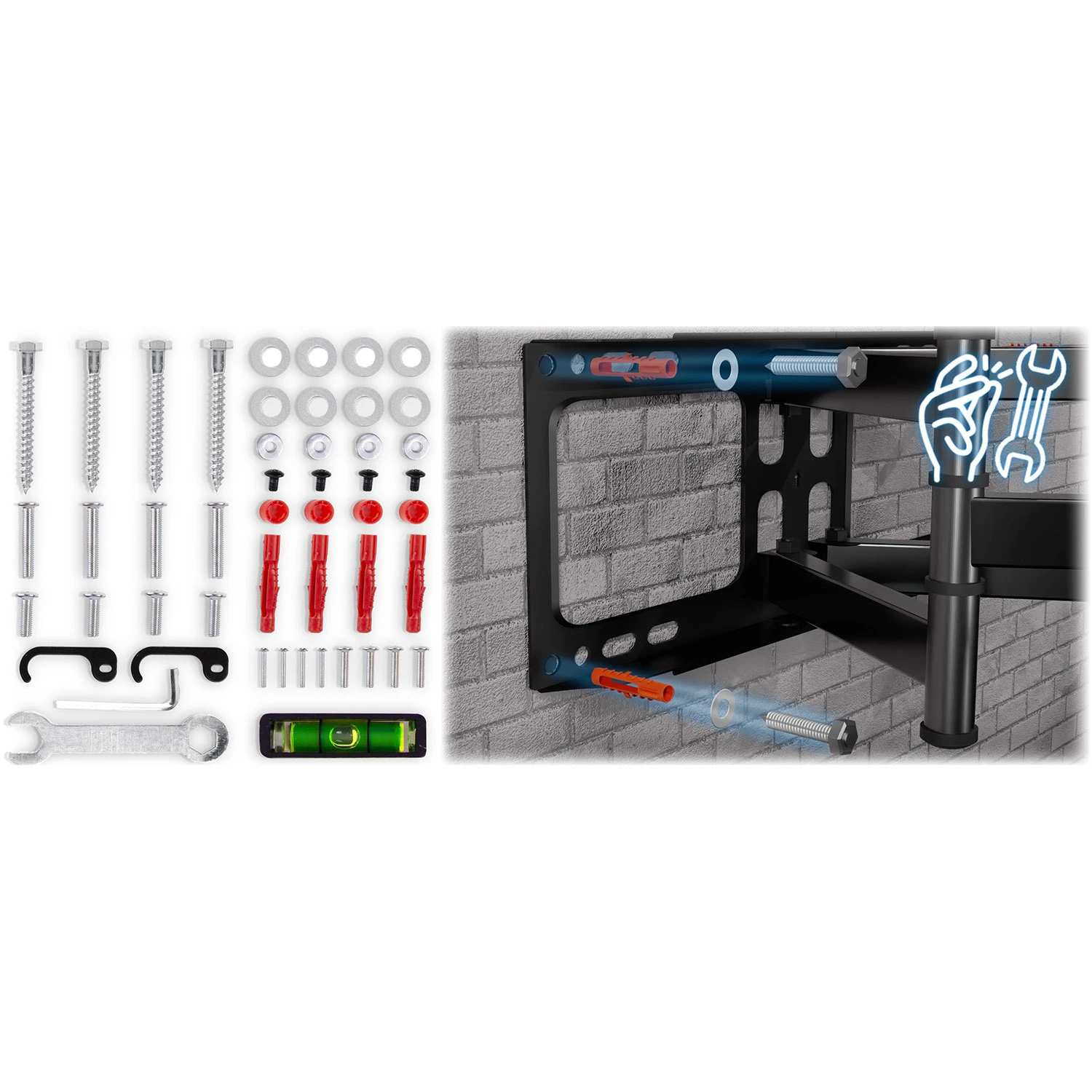 Držiak Humberg 70 kg na TV pre uhlopriečku 32-80 palcov – Obrázok 6