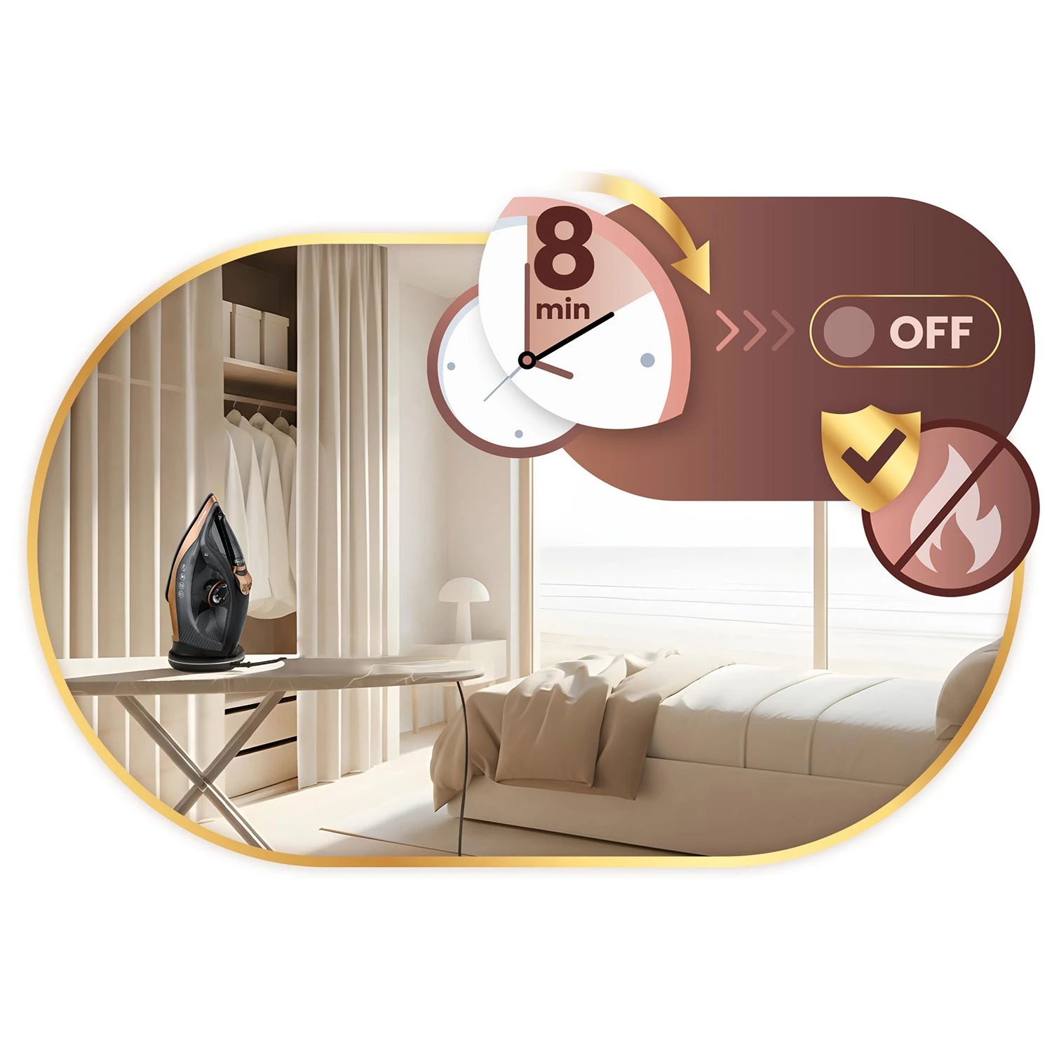 Bezdrôtová naparovacia žehlička 2600 W Berdsen BD-333 s keramickým povrchom – Obrázok 4