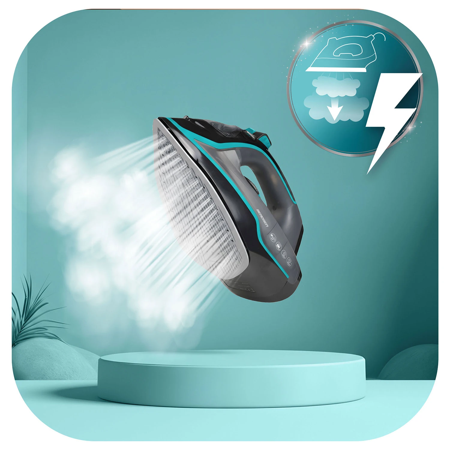 Naparovacia žehlička 2600W Berdsen BD-331 s keramickým povrchom, vertikálna prevádzka – Obrázok 6