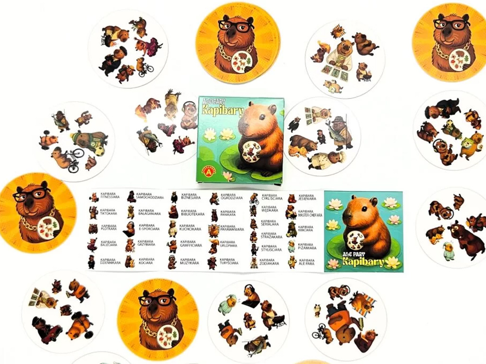 Kartová hra Alexander - Ale páry kapybár - Okrúhle karty GR0791 – Obrázok 2