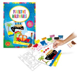 Omaľovánky Alexander - piesková sada 2 obrázkov loď a auto