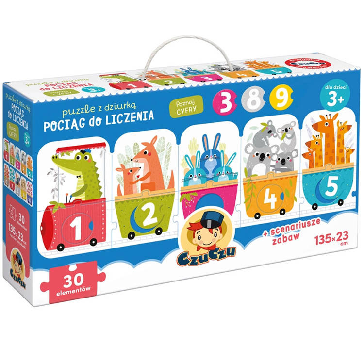 CzuCzu Puzzle s vláčikom na počítanie dier ZA4073