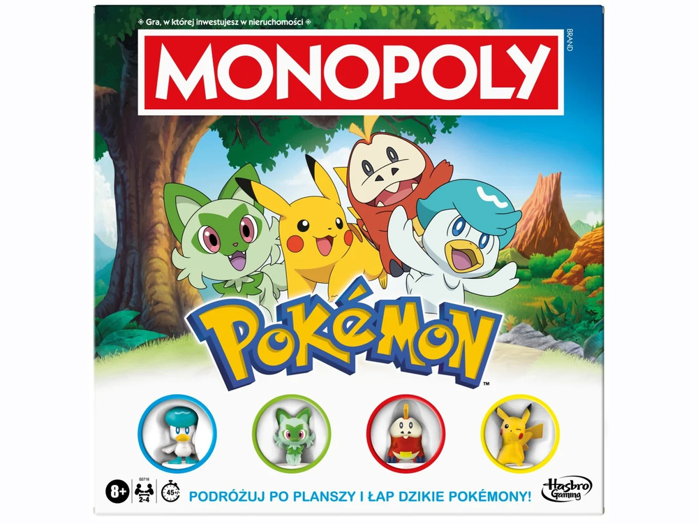 Spoločenská hra Hasbro Monopoly: Pokémon - 4 dieliky GR0785