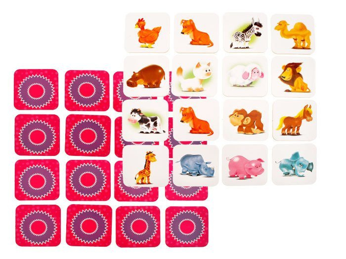 Mini puzzle Jawa Memory Game ANIMALS pre predškolákov GR0366 – Obrázok 2