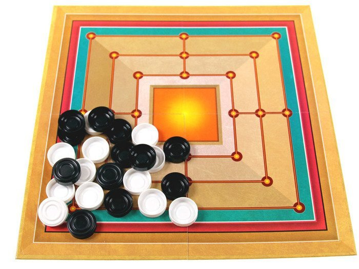 Jawa 2v1 strategická spoločenská hra DÁMA + MLÝN pre súperov GR0089 – Obrázok 2