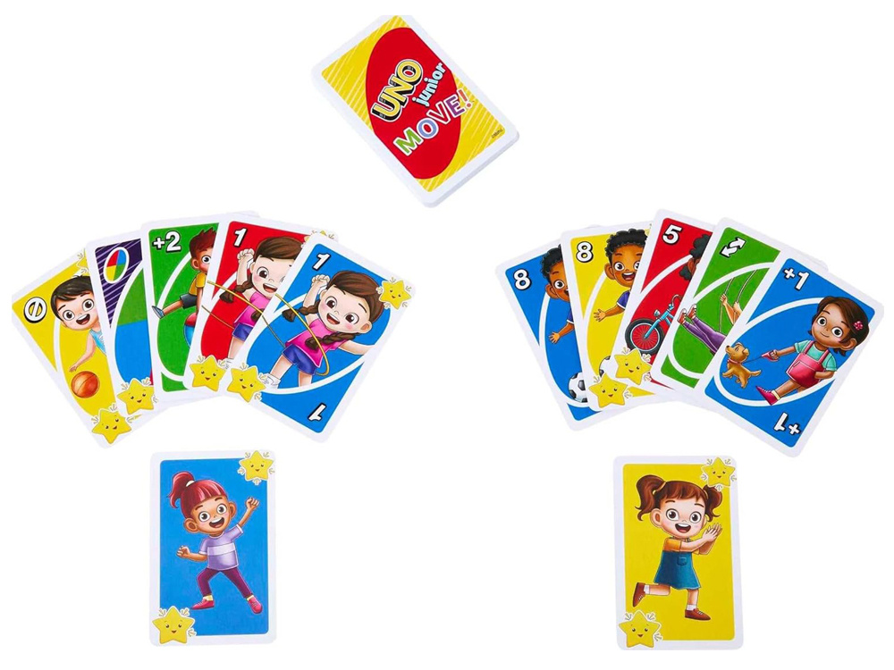 Kartová hra UNO Junior Move pre deti GR0776 – Obrázok 2