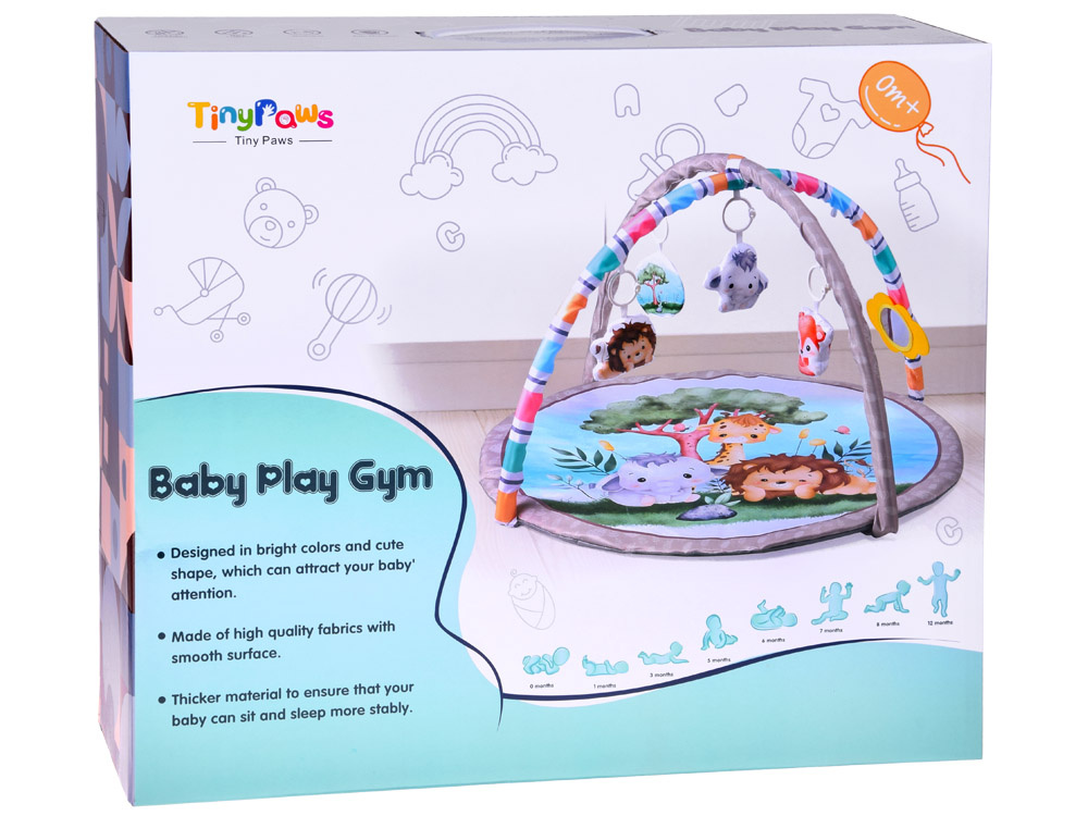 Farebná vzdelávacia podložka so zvieratkami, mäkká a bezpečná – Obrázok 2