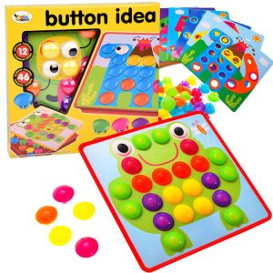 Kreatívne Montessori mozaikové puzzle s gombíkmi - obrázky so špendlíkmi ZA1706