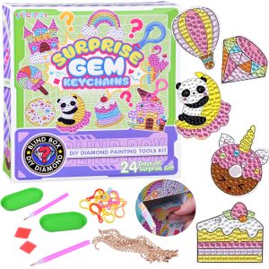 Kreatívny adventný kalendár diamantové maľovanie - kľúčenky