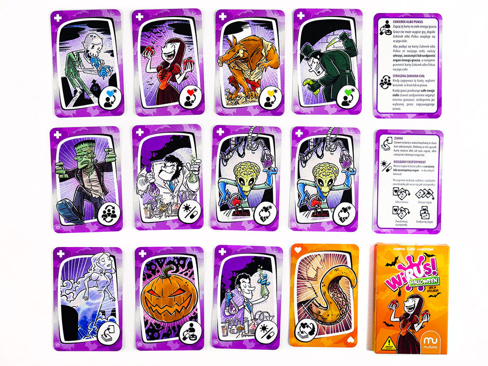 Kartová hra Muduko Vírus! HALLOWEEN 15 kariet - rozšírenie hry GR0527 – Obrázok 2