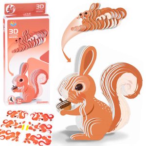 3D puzzle kartónový model VEVERIČKA