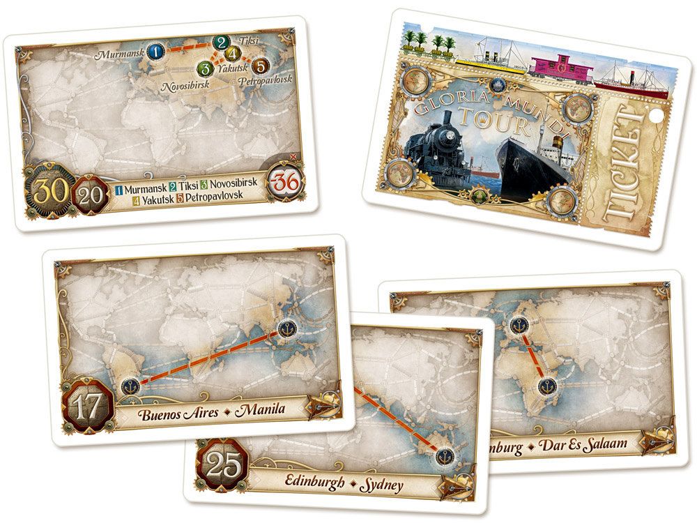 Hra Rebel Ticket to Ride Around the World - obojstranná hracia doska GR0750 – Obrázok 4