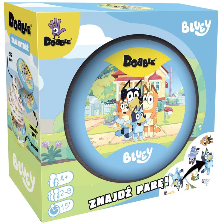 Kartová hra Rebel Dobble Bluey - okrúhle hracie karty GR0825