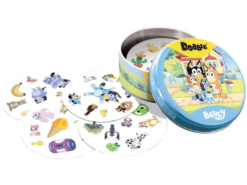 Kartová hra Rebel Dobble Bluey - okrúhle hracie karty GR0825 – Obrázok 2
