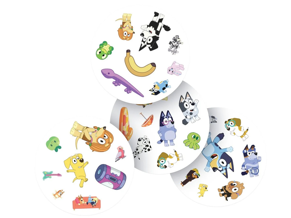 Kartová hra Rebel Dobble Bluey - okrúhle hracie karty GR0825 – Obrázok 3