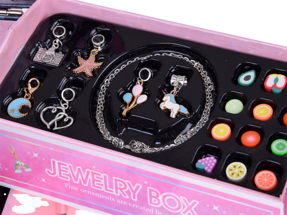 Skladacia šperkovnica s korálkami, ozdoby do vlasov - urob si sám – Obrázok 5