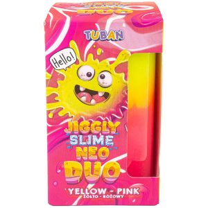 Tuban Jiggly Slime Neo Duo dvojfarebný 430g žlto-ružový