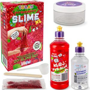 Senzorická sada kreatívneho slizu Tuban - Jahoda XL