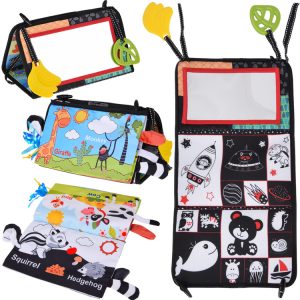 Skladacia senzorická hračka so zrkadlom + kontrastná kniha