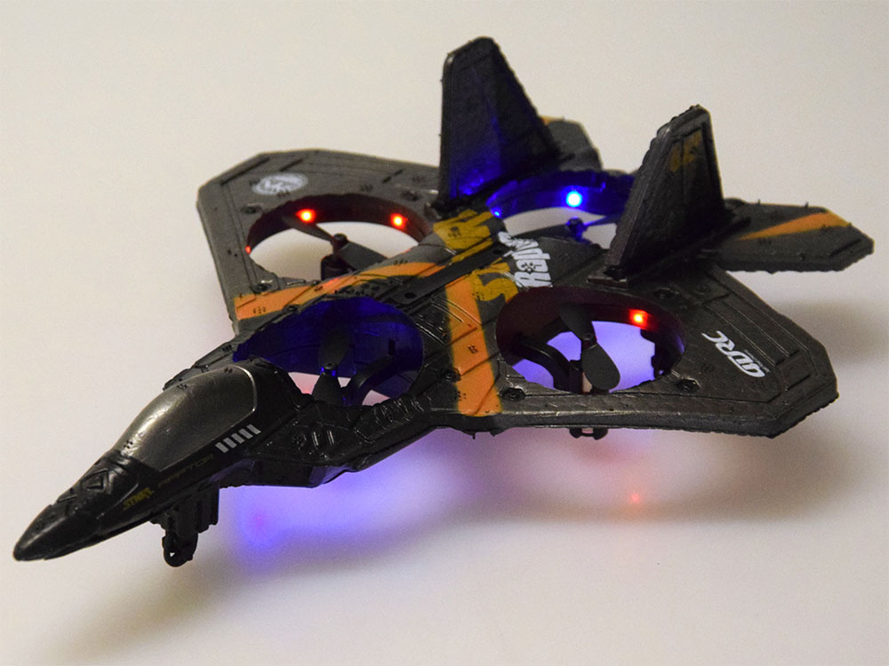 Diaľkovo ovládaný stíhací dron Raptor svietiacich kvadrokoptér RC0726 SR – Obrázok 9