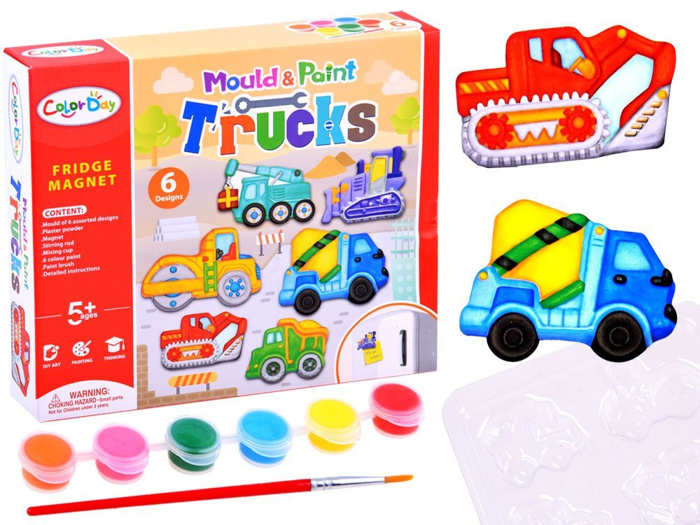 DIY sada MAGNETY stavebné vozidlá – Obrázok 3