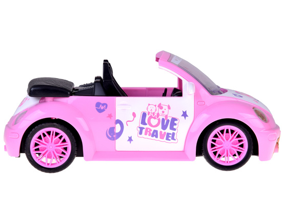 Ružové kabrioletové auto s diaľkovým ovládaním pre bábiky ZA5908 – Obrázok 7