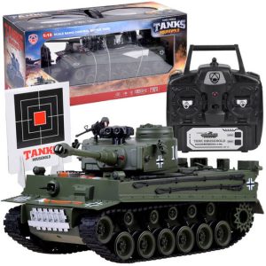 Veľký diaľkovo ovládaný TANK s diaľkovým ovládaním Nemecký Tiger 45cm výstrely RC0252ZI