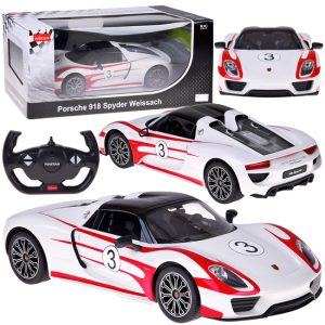 Auto na diaľkové ovládanie Rastar Porsche 918 Spyder 1:14 s diaľkovo ovládaným osvetlením RC0711