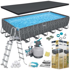 Záhradný bazén s rámom 732 x 366 x 132 cm 11 v 1 Bestway 561 kg