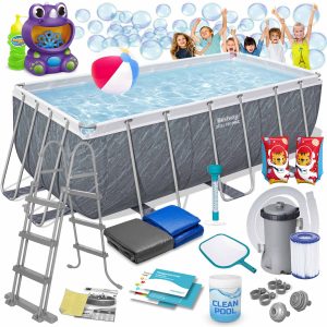 Záhradný bazén s rámom 412 x 201 x 122 cm 17 v 1 Bestway 56722