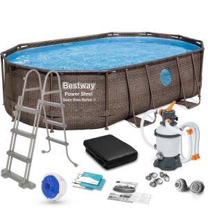 Záhradný bazén s rámom 488 x 305 x 107 cm 11 v 1 Bestway 56946