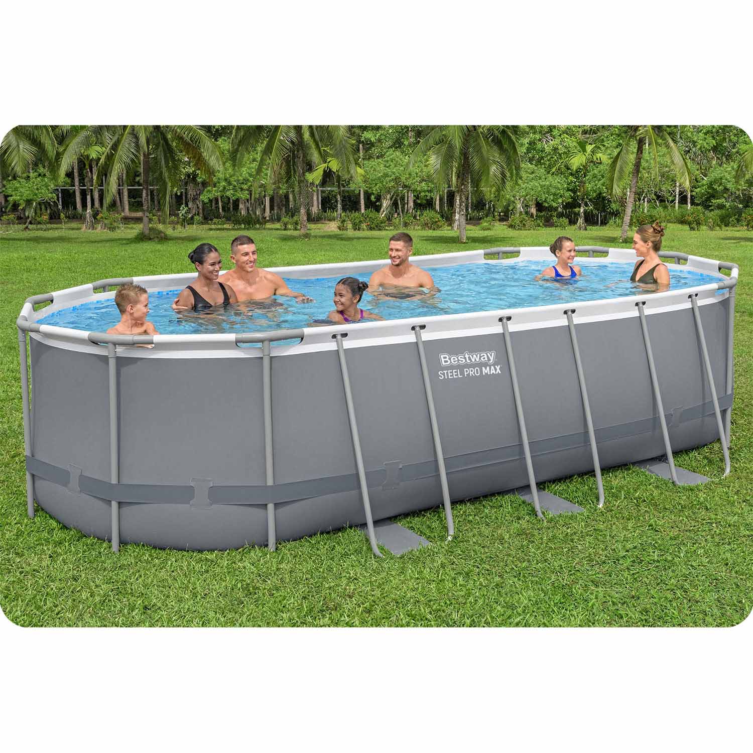 Záhradný bazén s rámom 549 x 274 x 122 cm 12-v-1 Bestway 56710 – Obrázok 2