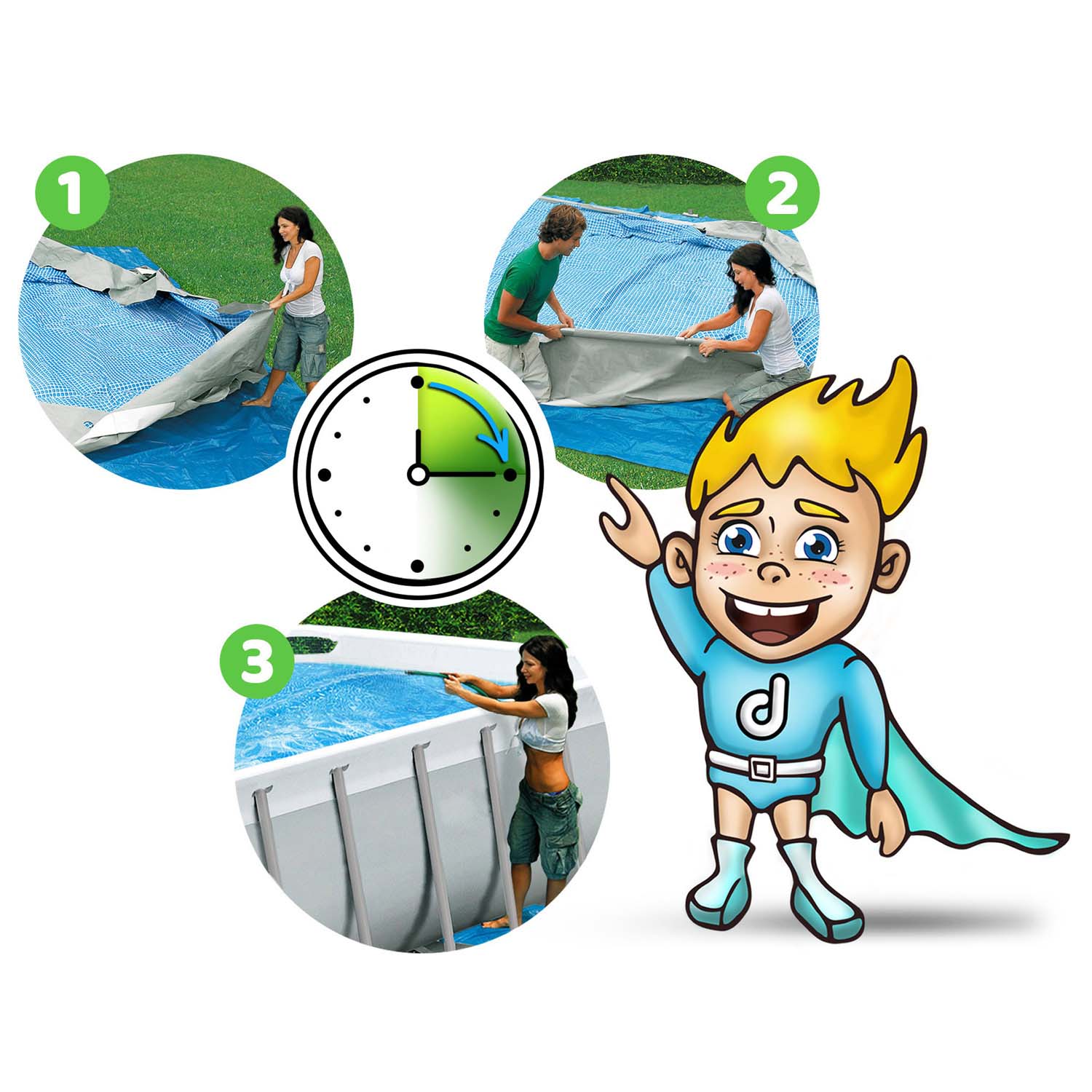 Záhradný bazén s rámom 549 x 274 x 122 cm 12 v 1 Bestway 56465 – Obrázok 4