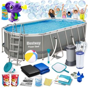 Záhradný bazén s rámom 549 x 274 x 122 cm 17 v 1 Bestway 56710