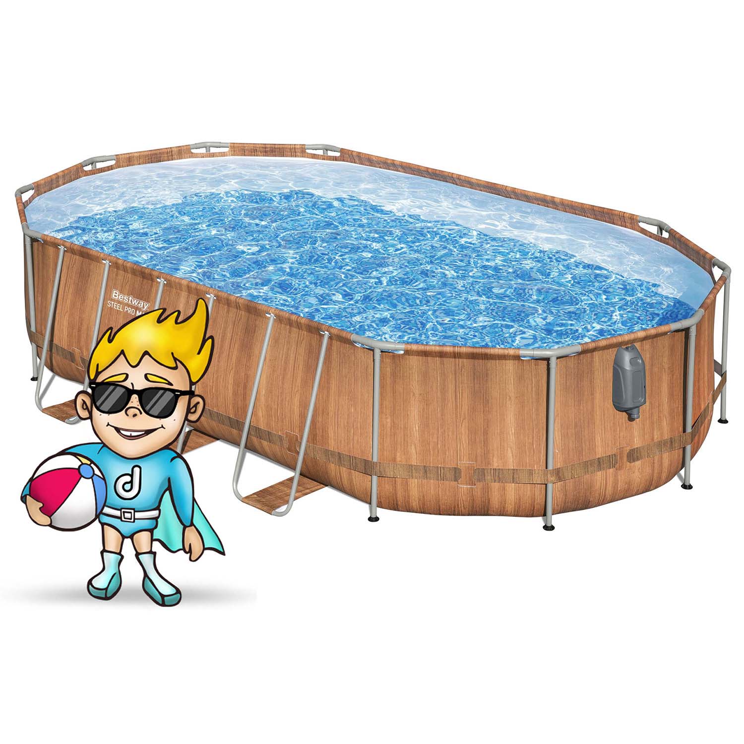 Záhradný bazén s rámom 610 x 366 x 122 cm 13-v-1 Bestway 56719N – Obrázok 10