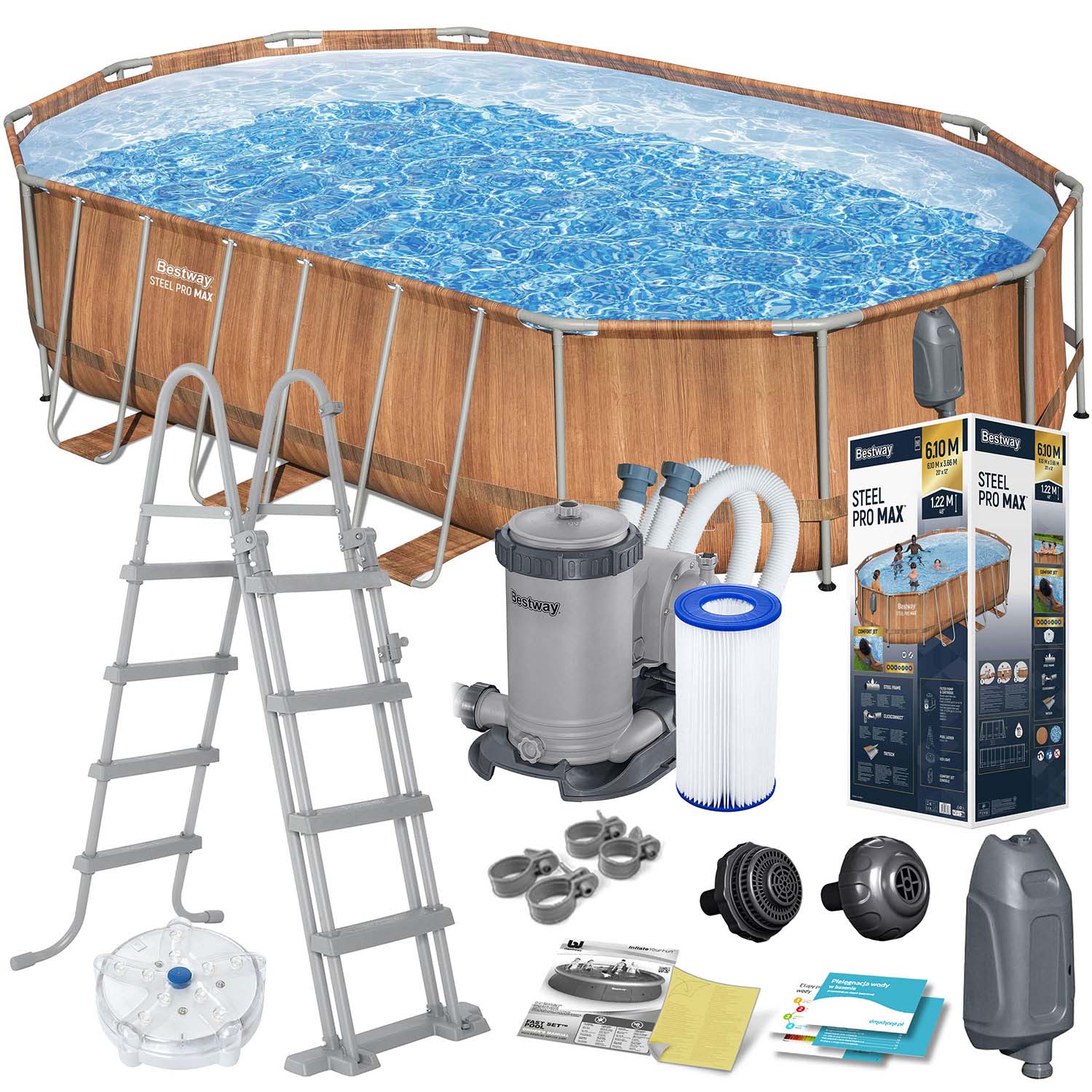 Záhradný bazén s rámom 610 x 366 x 122 cm 13-v-1 Bestway 56719N