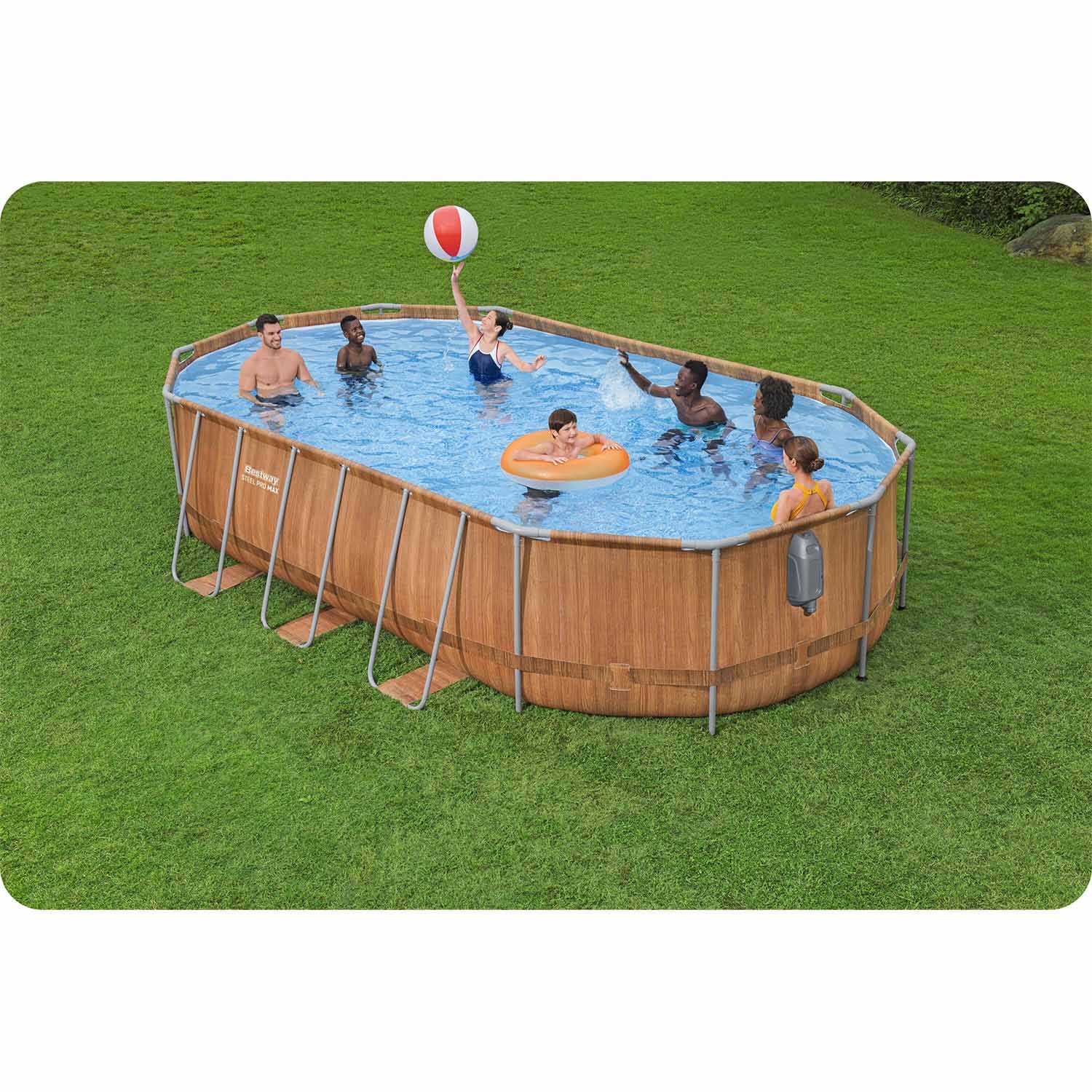 Záhradný bazén s rámom 610 x 366 x 122 cm 13-v-1 Bestway 56719N – Obrázok 5