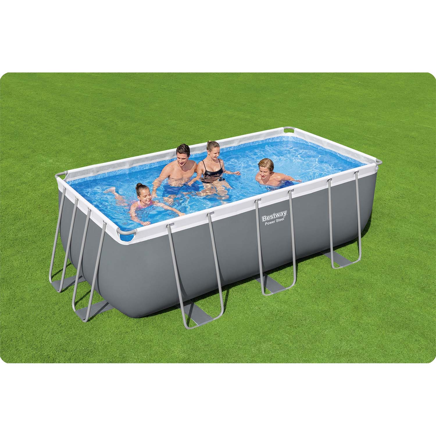 Záhradný bazén s rámom 412 x 201 x 122 cm 11 v 1 Bestway 56456N – Obrázok 5