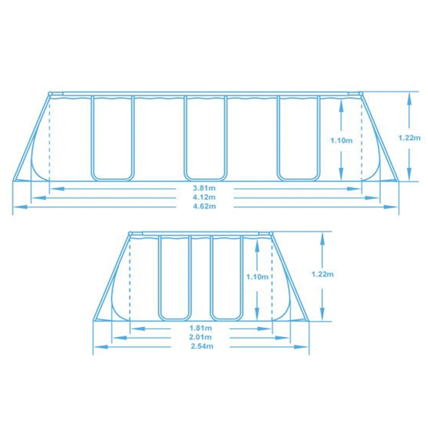 Záhradný bazén s rámom 412 x 201 x 122 cm 11 v 1 Bestway 56456N – Obrázok 9
