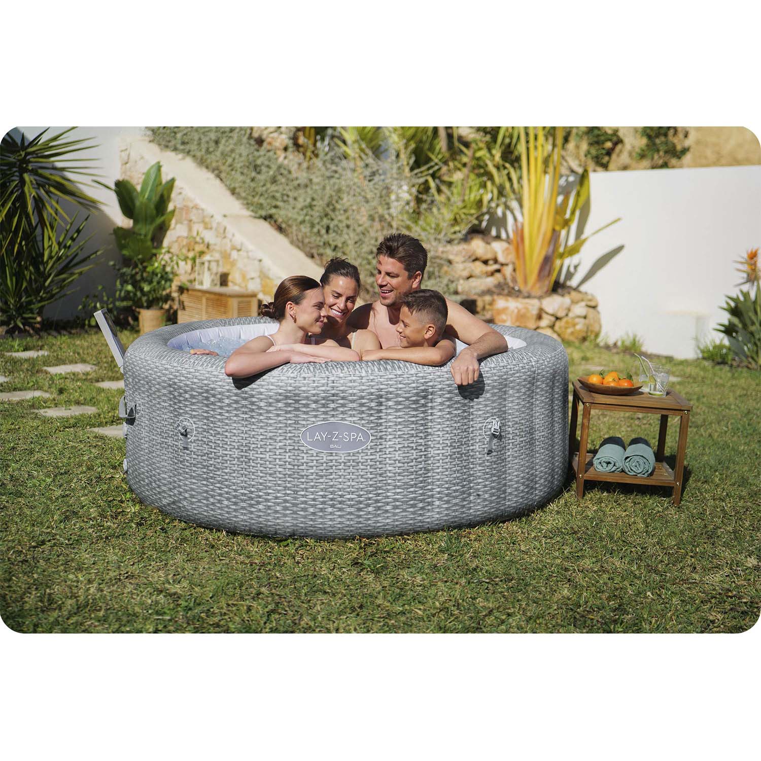 Nafukovacia vírivka Lay-Z Bali Grey pre 6 osôb Bestway 6001N – Obrázok 3