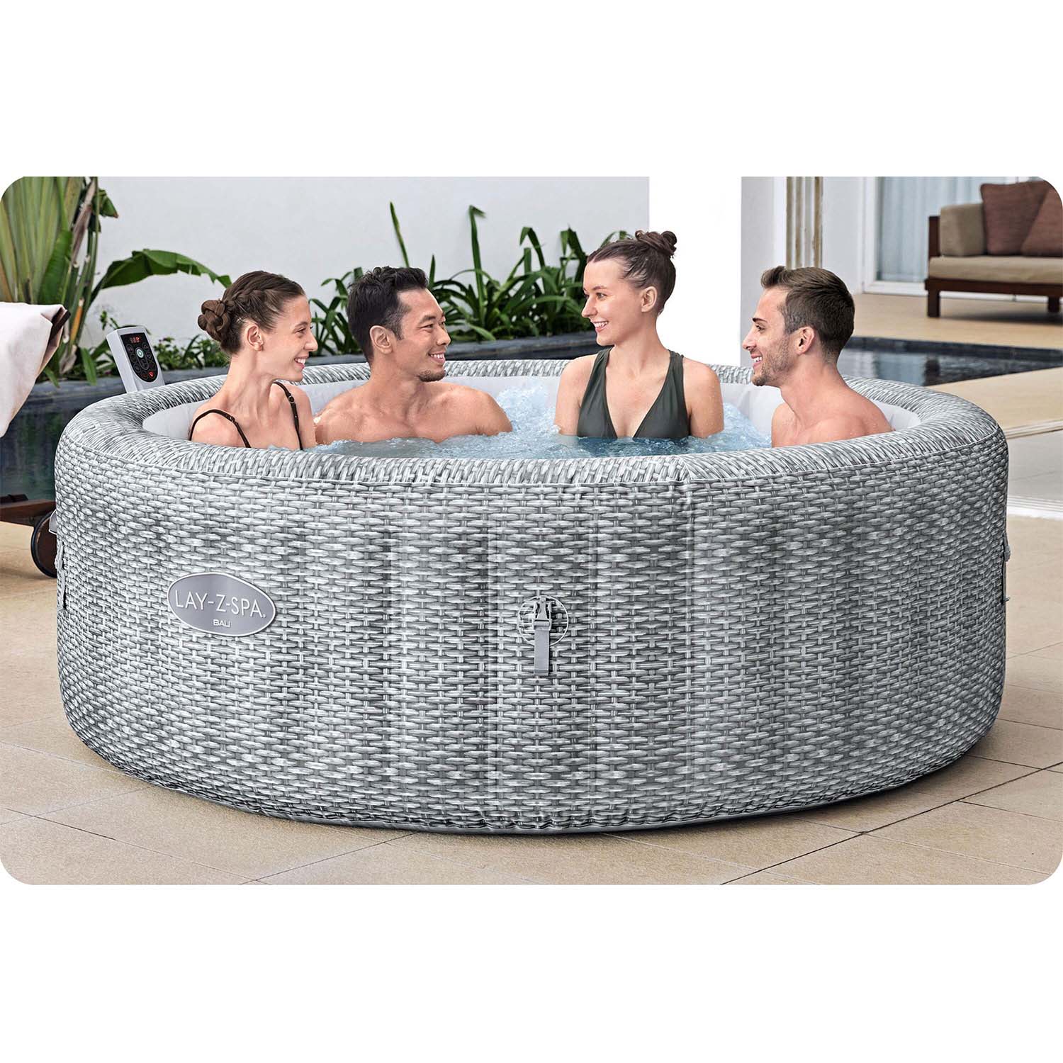 Nafukovacia vírivka Lay-Z Bali Grey pre 6 osôb Bestway 6001N – Obrázok 2