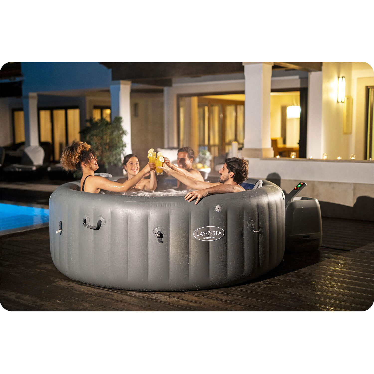 Nafukovacia vírivka Lay-Z Santorini Pro pre 7 osôb Bestway 6001T – Obrázok 5