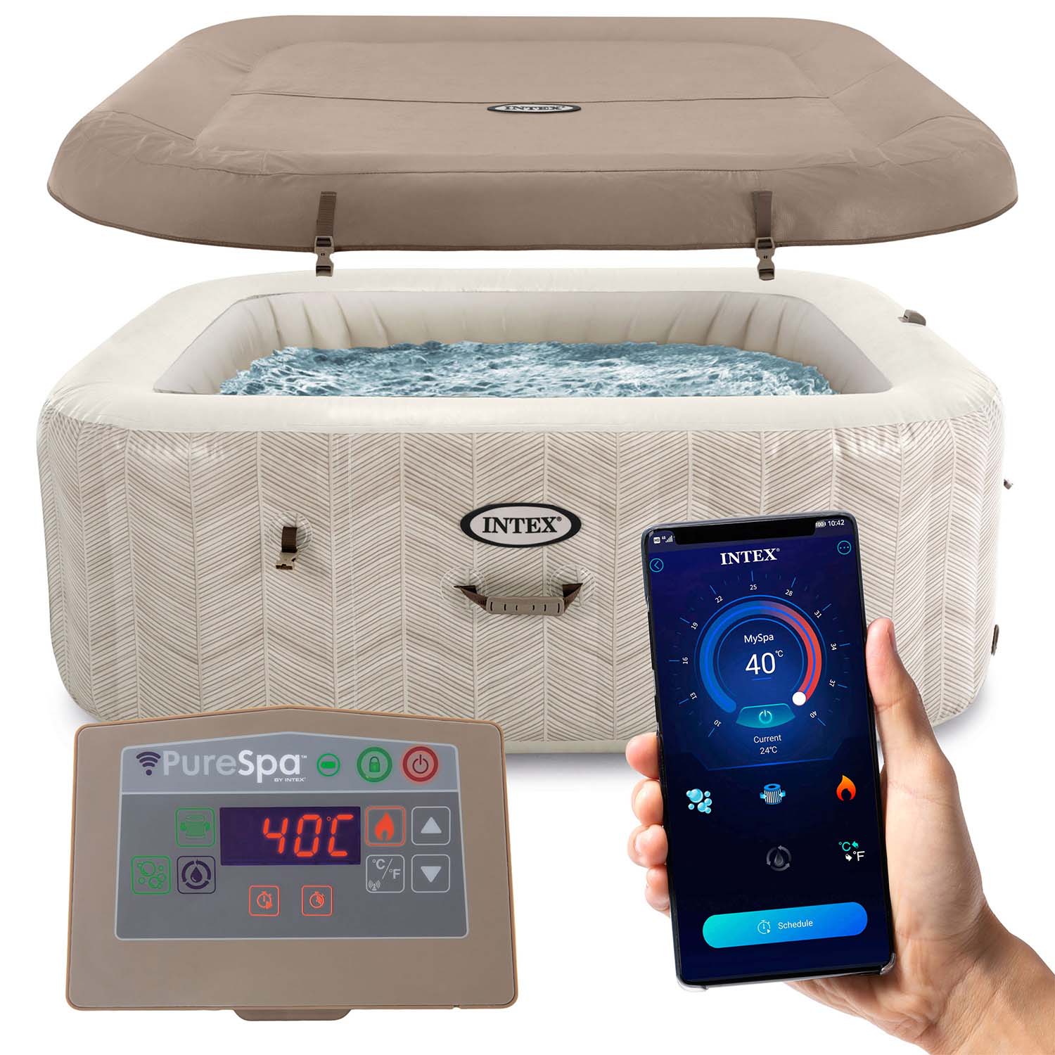 Nafukovacia vírivka s hydromasážou pre 4 osoby INTEX 28446