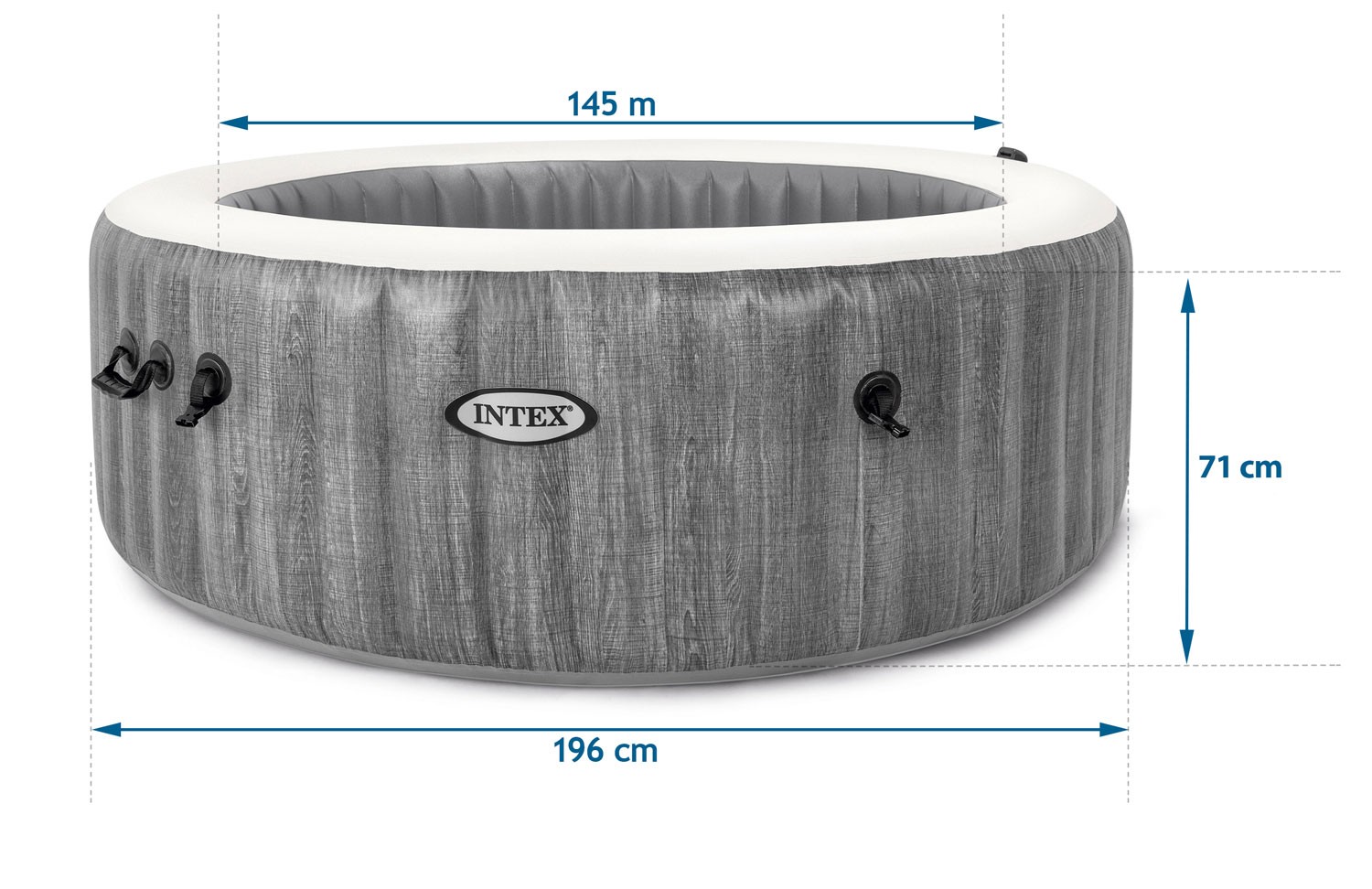 Nafukovacia vírivka s hydromasážou 196 x 71 cm 4 osoby INTEX 28440 – Obrázok 2