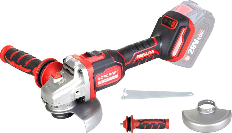Brúska Worcraft CAG-S20LiBM 125 mm, uhlová, ShareSYS , 20V Li-ion, bezuhlíková, 6 rýchlostná – Obrázok 5