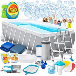 Záhradný bazén s rámom 400 x 200 x 100 cm 17-v-1 INTEX 26788 + bublinkovač ZADARMO