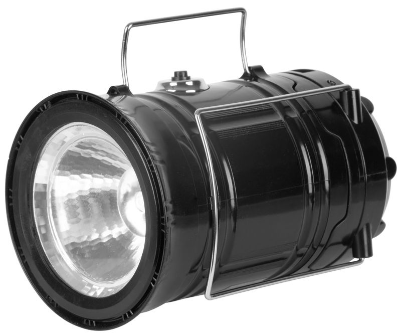 Lampa Strend Pro Camping CL102, LED, 80 lm, 1200 mAh, efekt plameňa, kempingové svietidlo, solárne nabíjanie, USB výstup