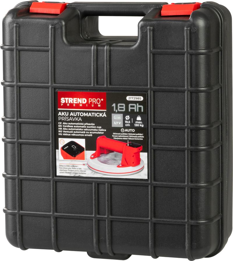 Prísavka aku Strend Pro Premium, na podlahu/dlažbu/sklo, 3,7V 1,8 Ah, 130kg – Obrázok 2