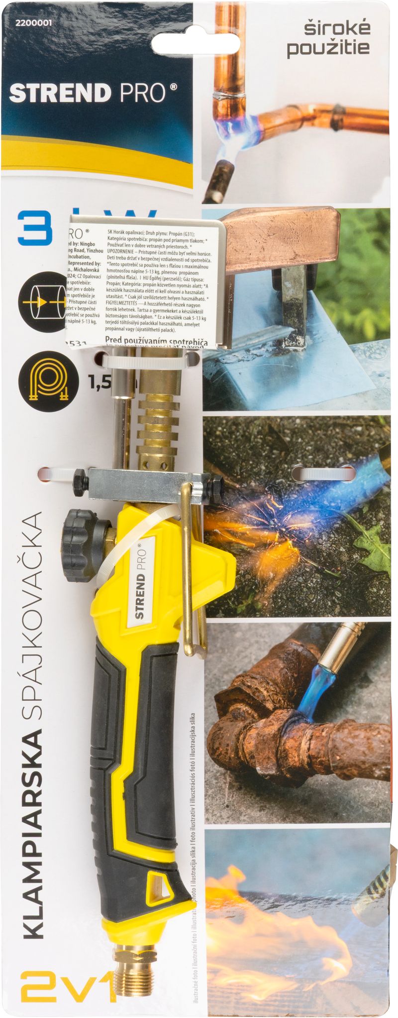 Horák Strend Pro, na spájkovanie, na plyn, hadica L-1,5 m – Obrázok 2