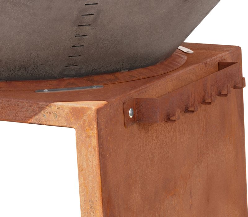 Gril Strend Pro Fiesta, prevedenie rust, oceľ, priemer 100 cm, s ohniskom – Obrázok 6